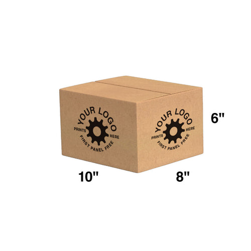 Custom Shipping Box 10x8x6 (100 Pack) - Standard Size