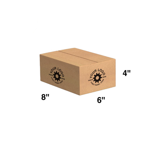 Custom Shipping Box 8x6x4 (100 Pack) - Standard Size