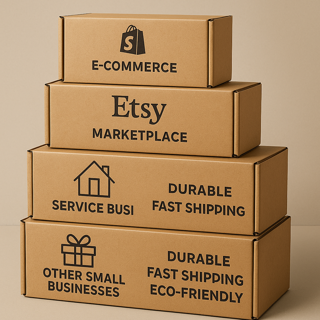 Custom Kraft Logo shipping boxes for Shopify, Etsy, Tik Tok and Other Small Business