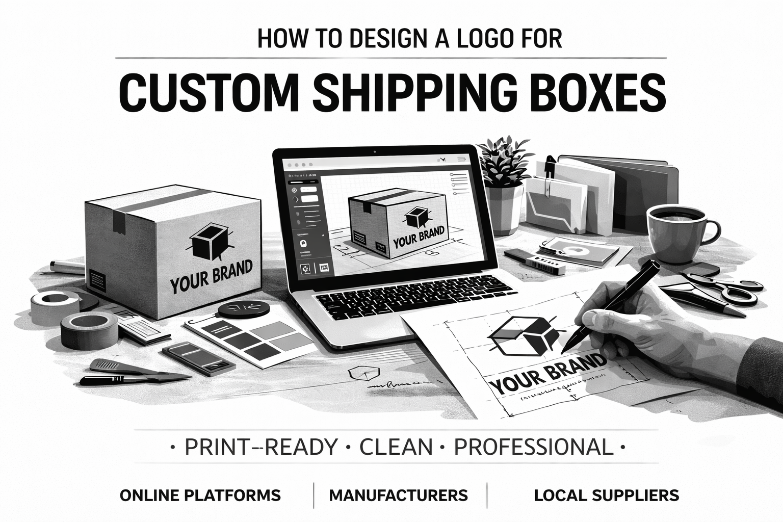 How to Design a Logo for Custom Shipping Boxes (Print-Ready Guide)