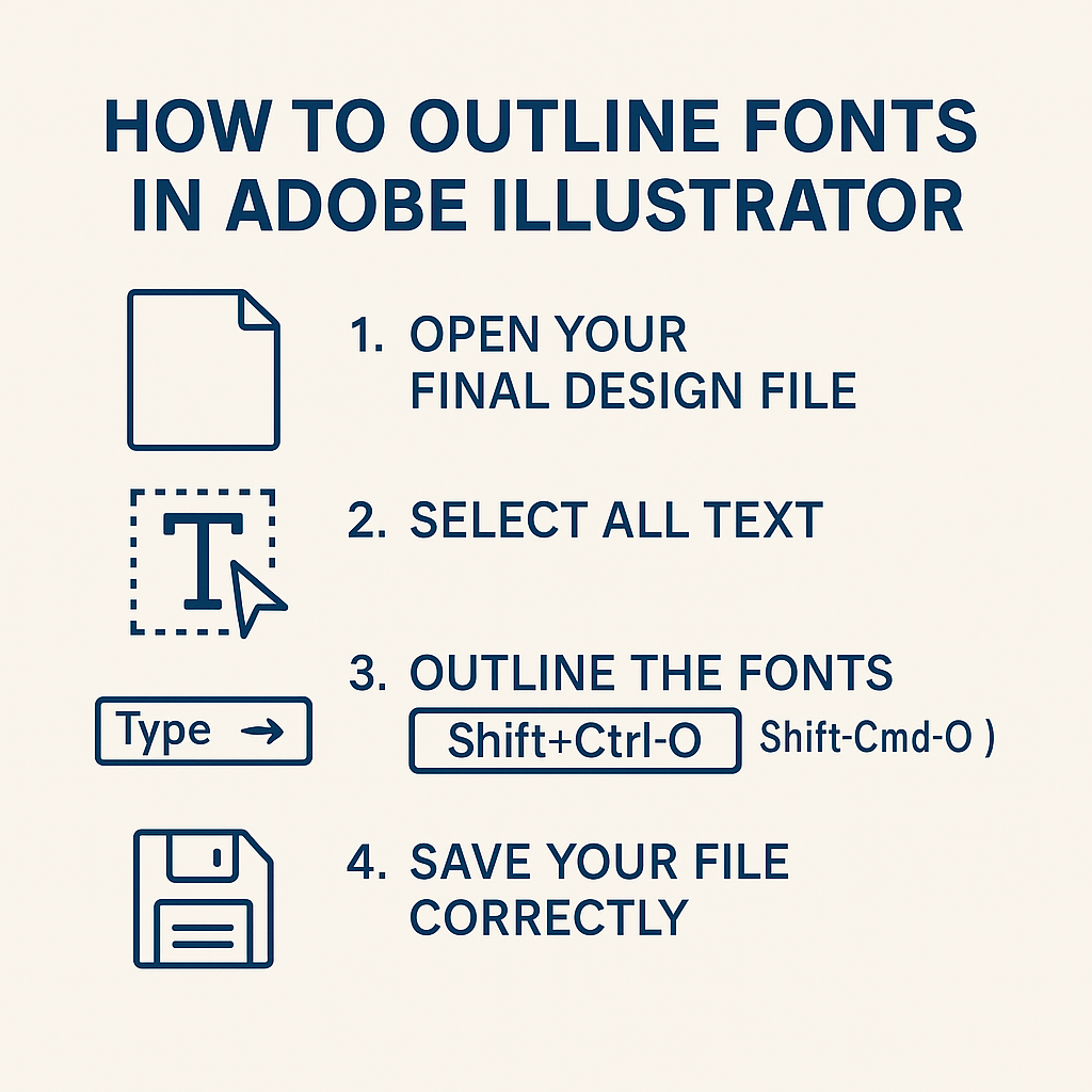 How to Outline Fonts in Adobe Illustrator for Print-Ready Box Artwork