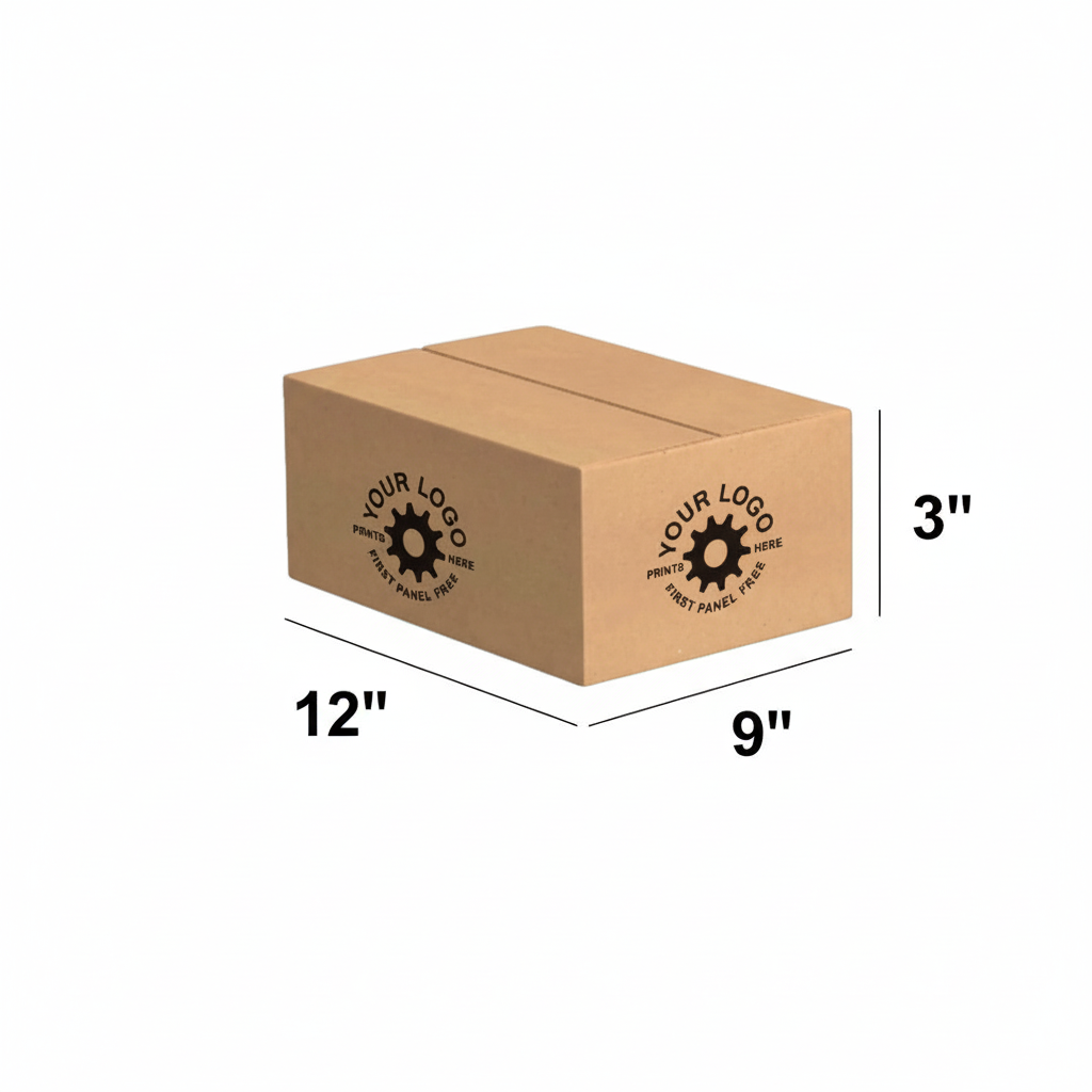 Custom Shipping Box 12x9x3 (100 Pack) - Special Order – customboxes.io