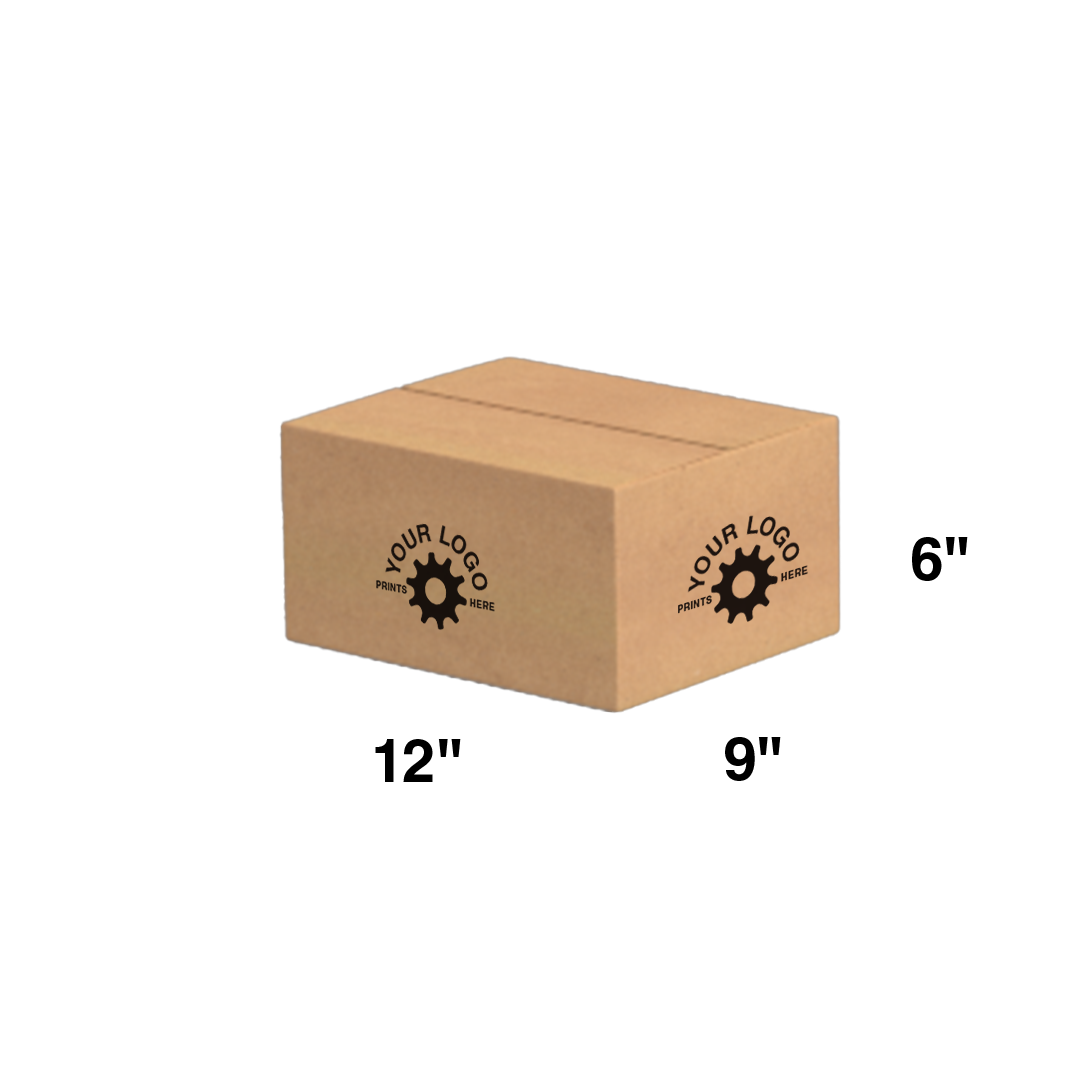 Custom Shipping Box 12x9x6 (100 Pack) - Special Order Size