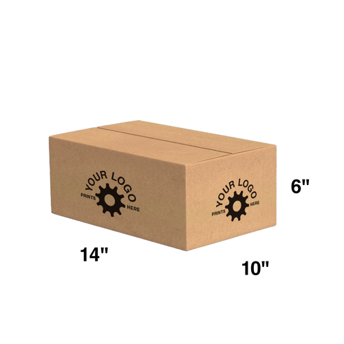 Custom Shipping Box 14x10x6 (100 Pack) - Special Order Size