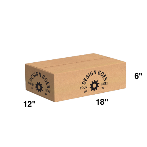 Custom Shipping Box 18x12x6 (100 Pack) - Special Order Size