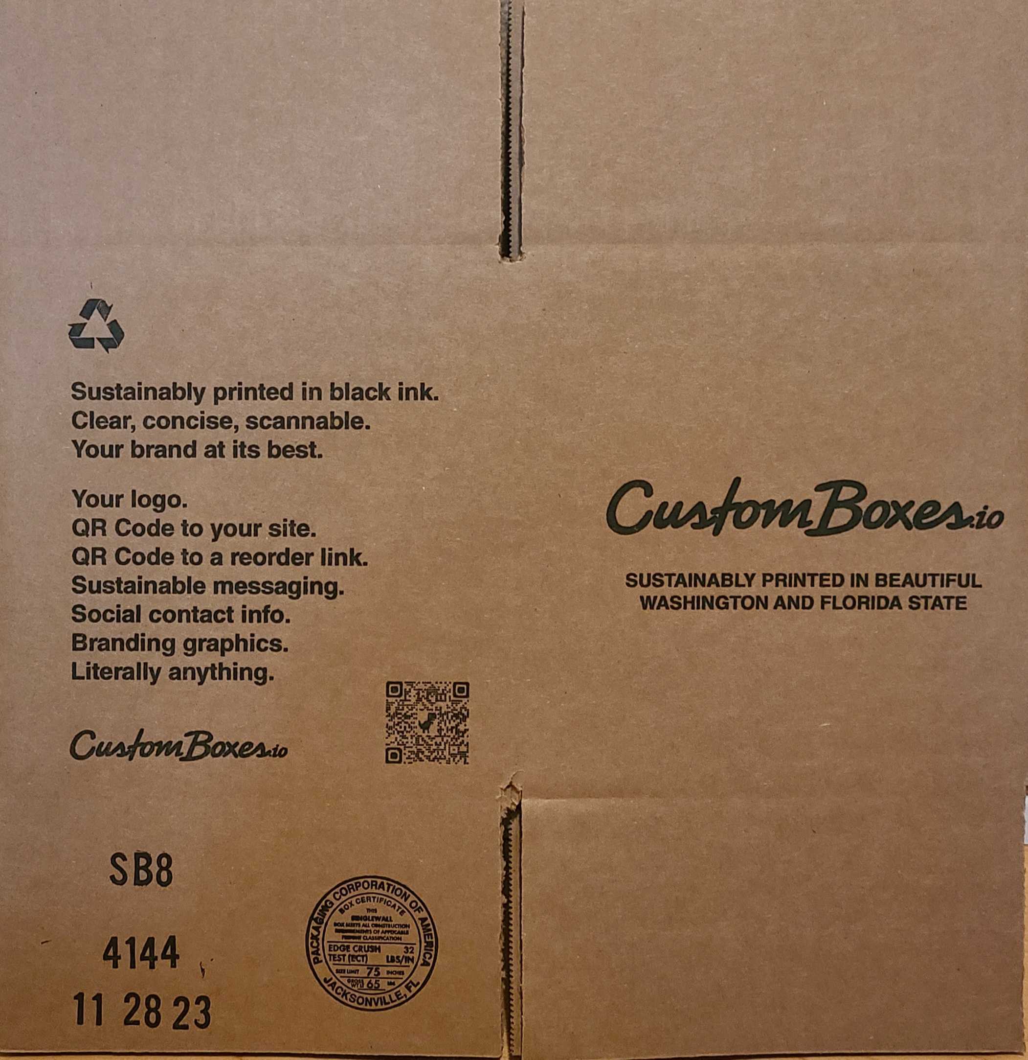 Custom Shipping Box (Size Varies) - 1 Box Sample For $0.01 – customboxes.io