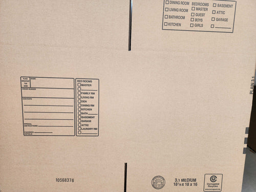 Pre-Printed Moving Boxes (100 Pack) - Not Customizable (FL LOCAL PICKUP ONLY)
