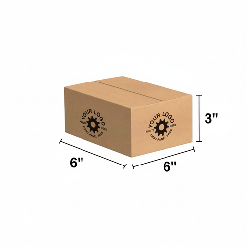 6x6x3 Custom Kraft Box