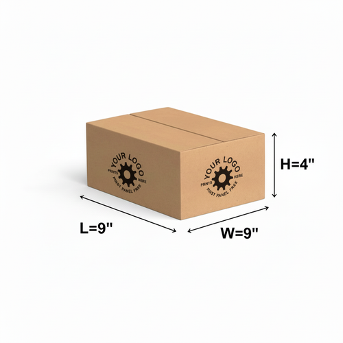 9x9x4 Custom Kraft Box