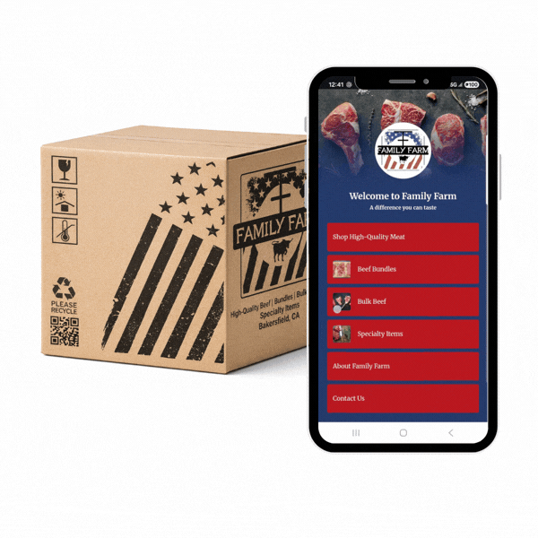 QR code on shipping box