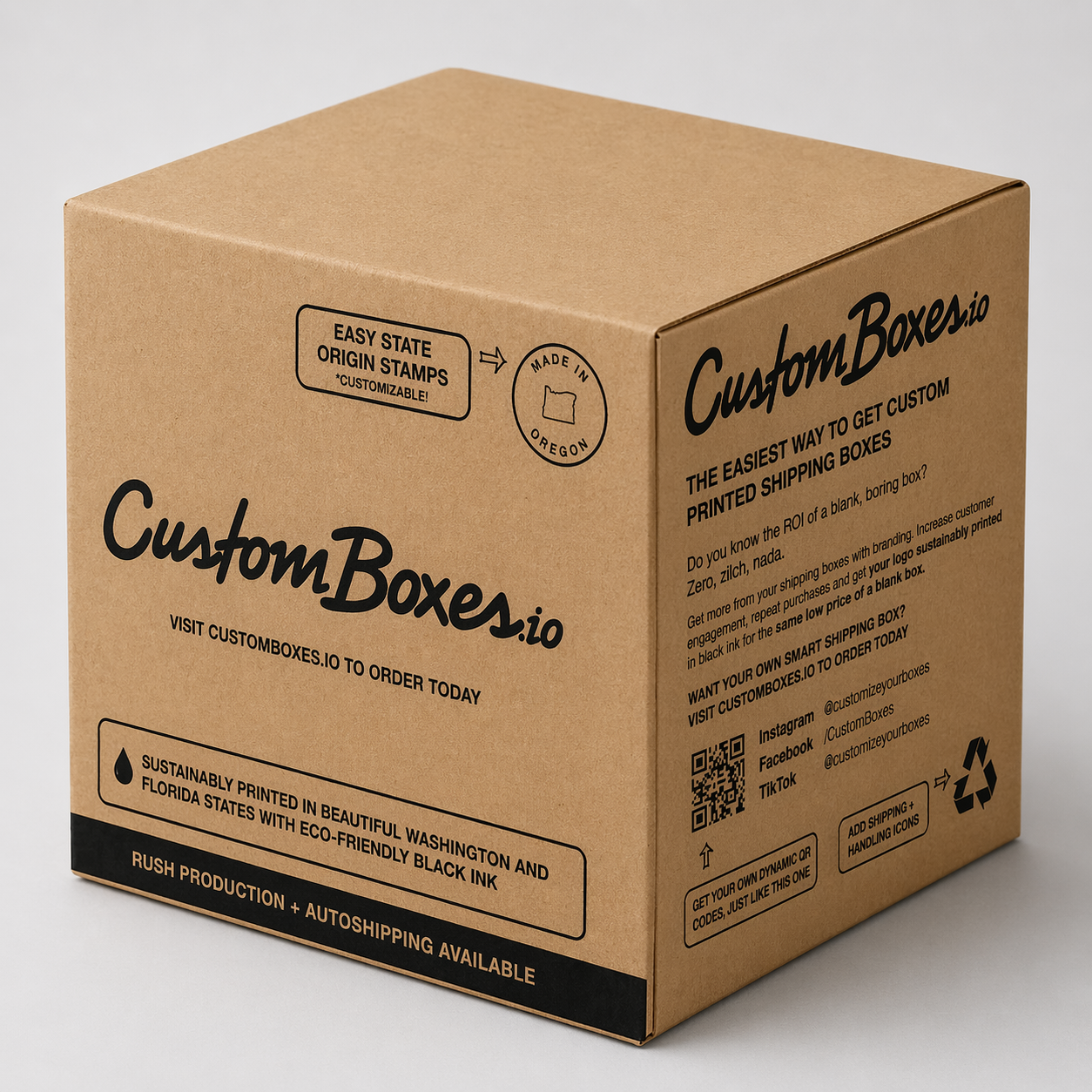 Shipping Box Example Generic Example Custom Shipping Box (Size Varies) - 1 Box Sample With ...