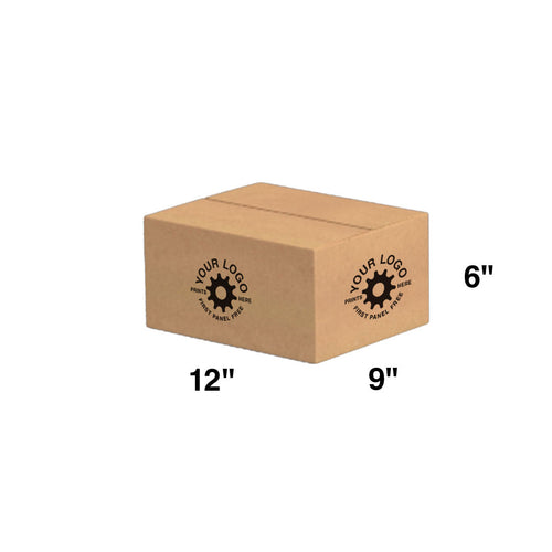 Custom Shipping Box 12x9x6 (100 Pack) - Special Order Size