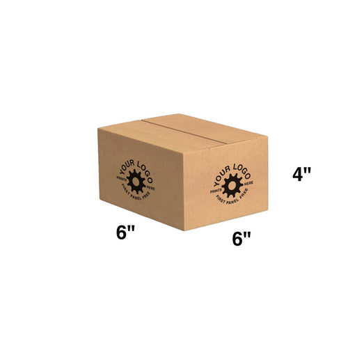 Custom Shipping Box 6x6x4 (100 Pack) - Standard Size
