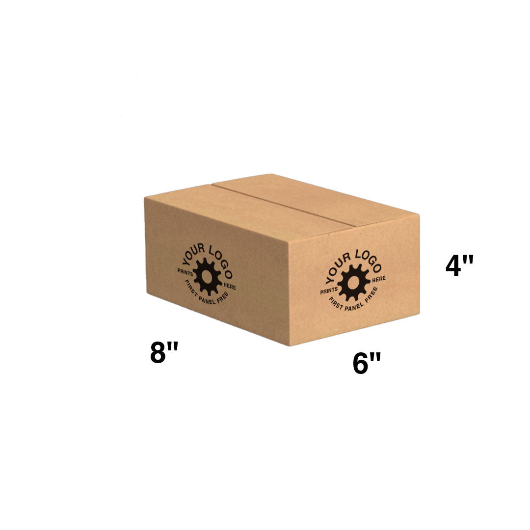 Custom Shipping Box 8x6x4 (100 Pack - Standard Size)