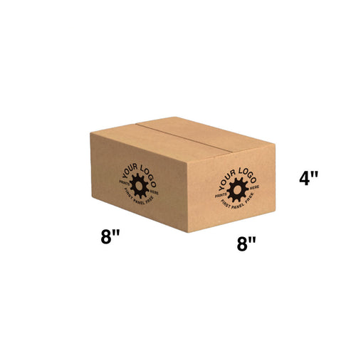 Custom Shipping Box 8x8x4 (100 Pack) - Standard Size